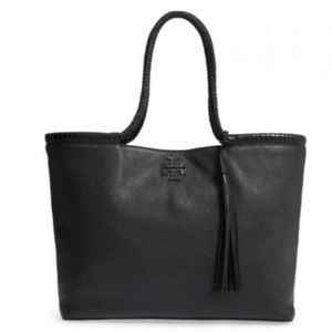 Tory Burch Taylor Braided-Handle Leather Tote